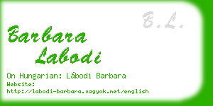 barbara labodi business card